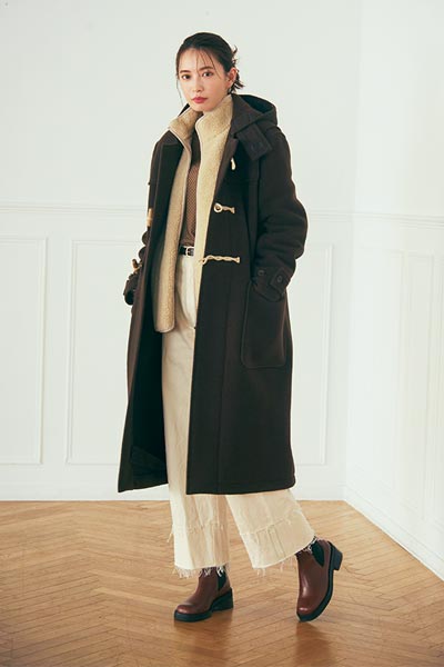 ネイビー フリース コート、上着 ジャケット/アウター（ブルー系）を