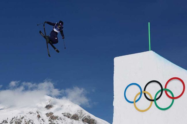 フリースタイルの練習が行われたリヴィーニョ・スノーパーク【写真：ロイター】