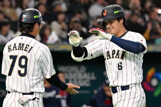 侍ジャパン・大谷翔平（右）【写真：Getty Images】