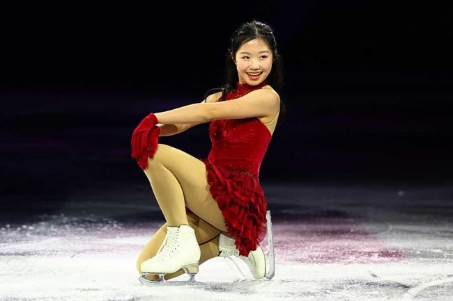 フィギュアスケート女子で銅メダルを獲得した中井亜美【写真：ロイター】