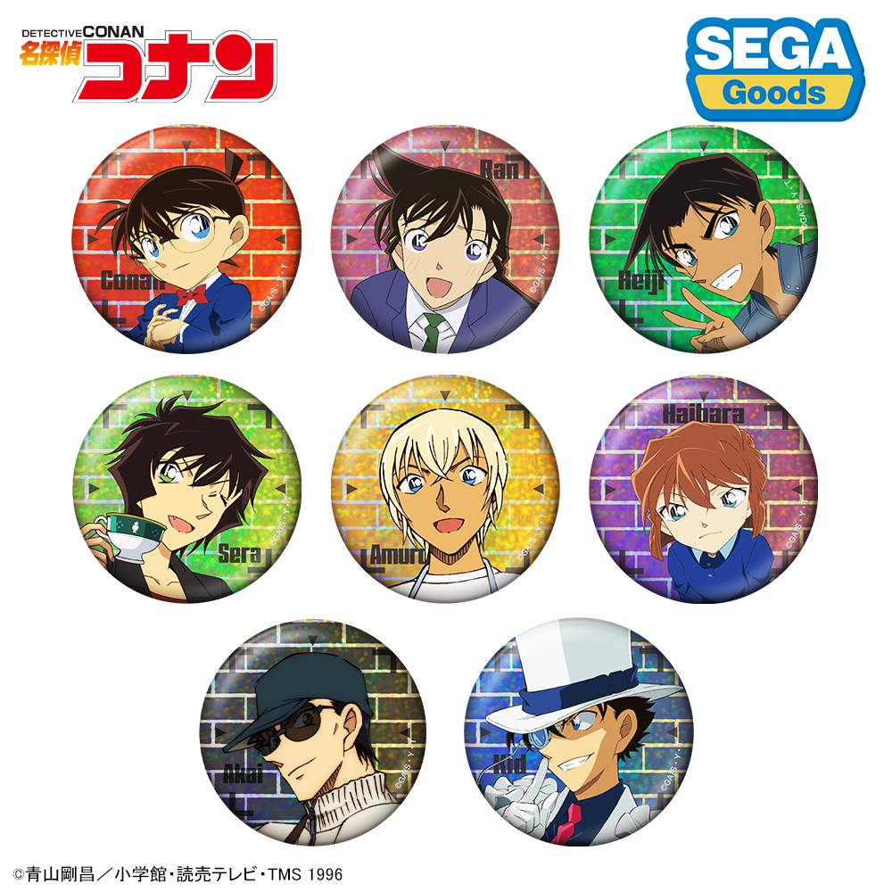 セガ フェイブ「名探偵コナン ビジュアルホログラム缶バッジ Vol.1」