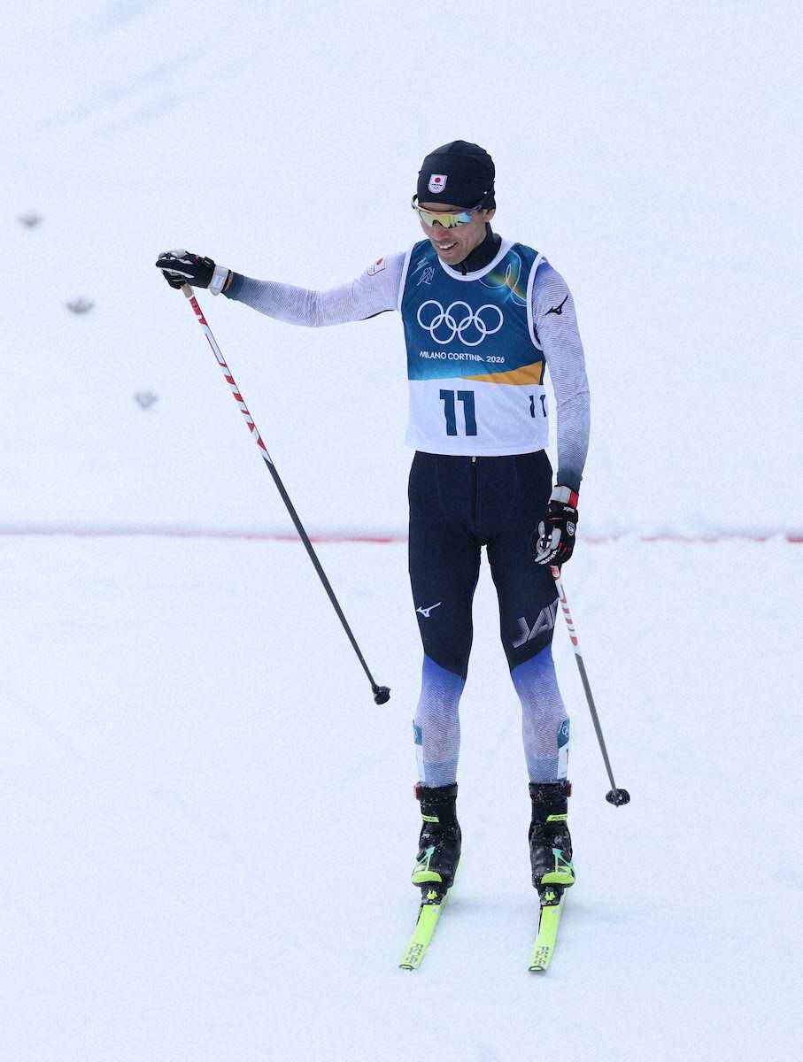 渡部暁斗ラスト五輪初戦は写真判定で11位「季節外れの満開の桜を」