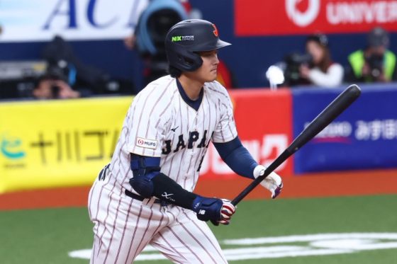 オリックス戦に出場する侍ジャパン・大谷翔平【写真：Getty Images】