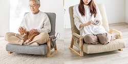 座面幅65cm！のびのびくつろげてあぐらもかける幅広座椅子