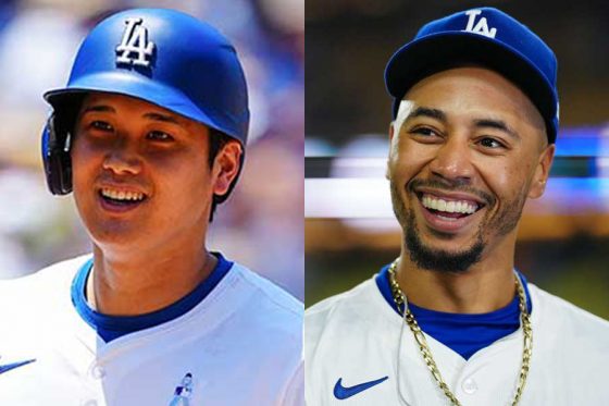 ドジャース・大谷翔平(左)とムーキー・ベッツ【写真:荒川祐史、Getty Images】