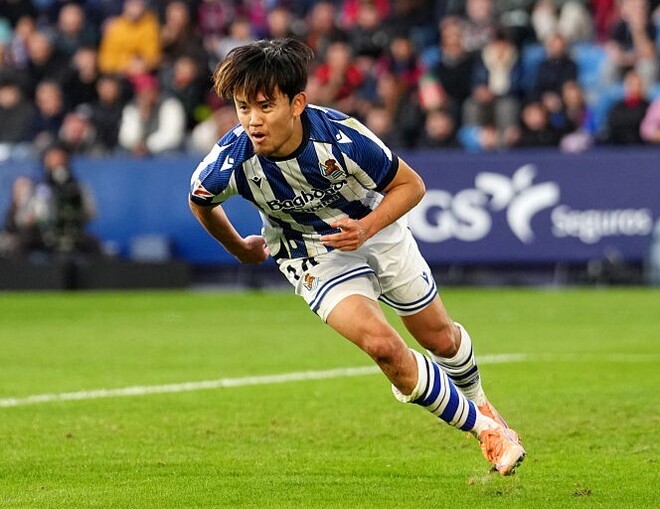 16試合ぶりのゴールを決めた久保。(C)Getty Images