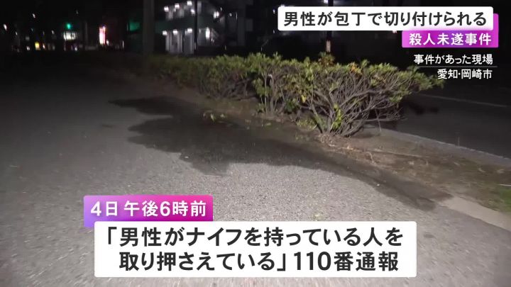 38歳男性が36歳男に刃物で首切りつけられて大ケガ 愛知・岡崎市
