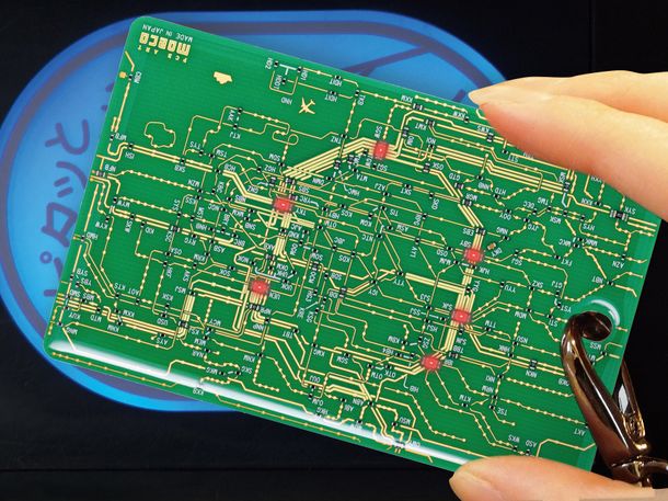 ギミック付きのICカードケース！PCB ART moeco「FLASH 東京回路線図