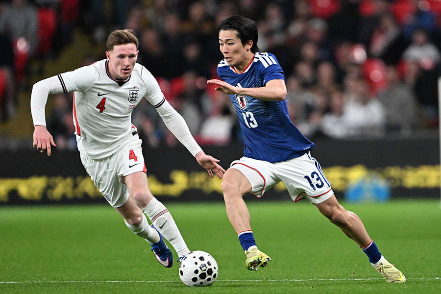 日本代表の中村敬斗【写真：徳原隆元】