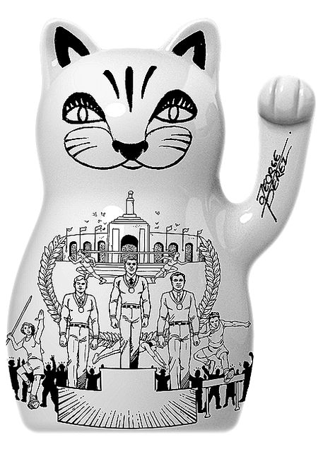 オリンピック ヘリテージ コレクション ラッキーキャット 世界の人気アーティストがデザイン！オリンピックグッズ「2020 Lucky