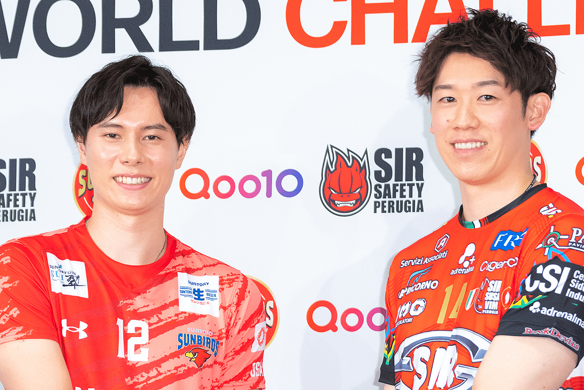 男子バレー日本代表の高橋藍と石川祐希