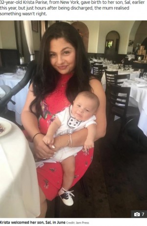 �벦�ڳ��塢���Ƥʾɾ��˴٤ä������ʲ����ϡ�The Sun��2019ǯ10��5���ա֡�I COULDN��T WALK�� Mum who gave birth via cesarean says she ��nearly died�� after C-section infection was ��eating her insides�ǡס�Credit: Jam Press�ˡ٤Υ����꡼�󥷥�åȡ�