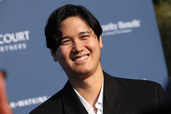 チャリティイベントに参加したドジャース・大谷翔平【写真:Getty Images】