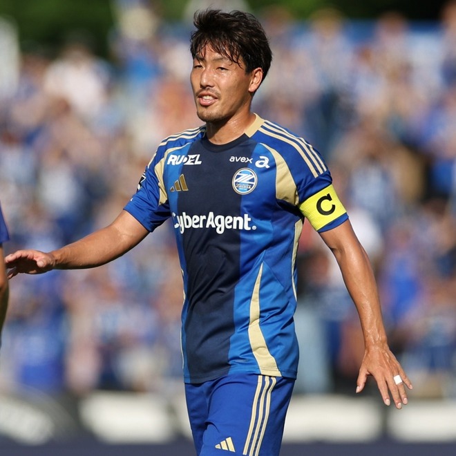 先制ゴールを挙げた昌子。町田がG大阪を下し、８連勝を飾った。写真：永島裕基