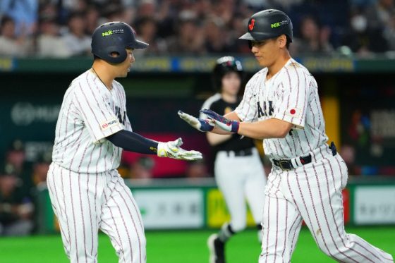 逆転2ランを放った侍ジャパン・吉田正尚【写真:Getty Images】