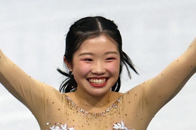 銅メダルを獲得した中井亜美【写真：ロイター】