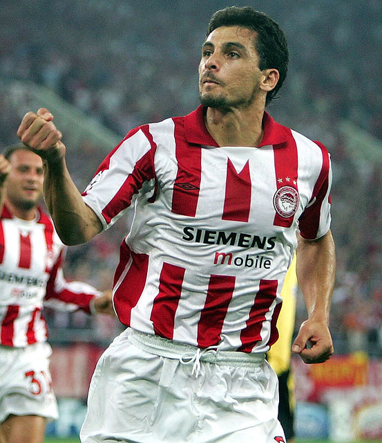 オリンピアコス シーメンスモバイルロゴ ユニフォーム(2002年 アンブロ