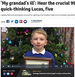 ߤäȤɽ줿5˻ʲϡGazette Live2018ǯ124ա֡My grandads ill: Hear the crucial 999 call made by quick-thinking Lucas, fiveס٤Υ꡼󥷥åȡ
