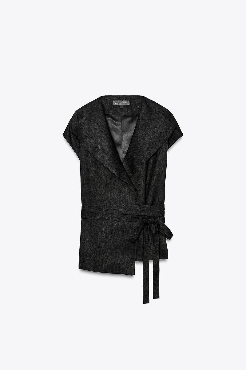 ZARAボアベスト♡ビックシルエット♡ ZARA ニットベスト アイボリー×ブラック - メルカリ