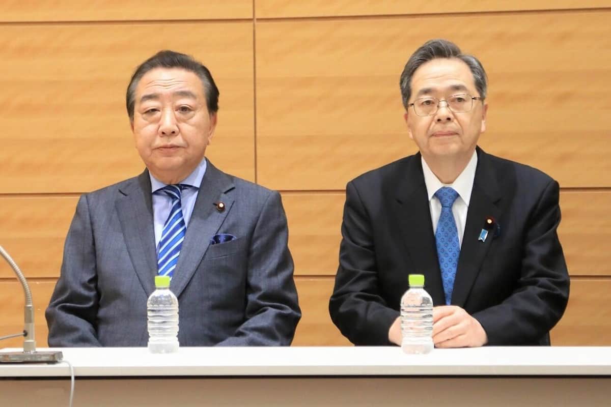 新党「中道改革連合」を結成した立憲民主党・野田佳彦代表と公明党・斉藤鉄夫代表