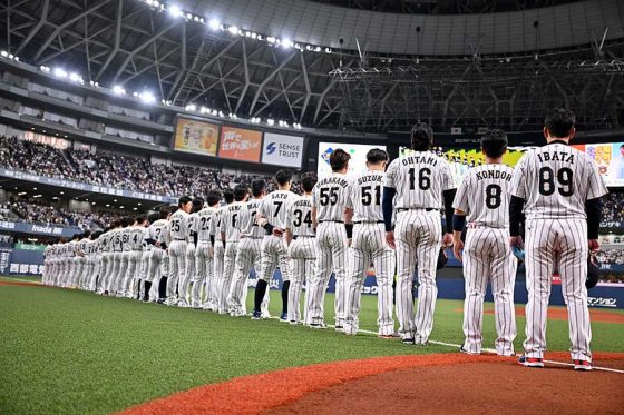 オリックスとの強化試合に臨んだ侍ジャパン【写真：Getty Images】