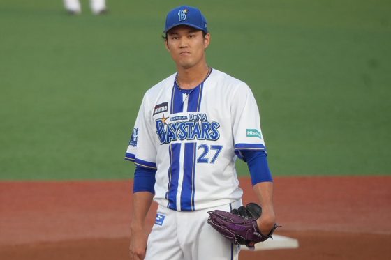 巨人戦に登板したDeNA・藤浪晋太郎【写真:町田利衣】