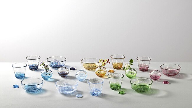 津軽びいどろ新シリーズ「六の色」を発売。東北の六景をモダンな色彩で