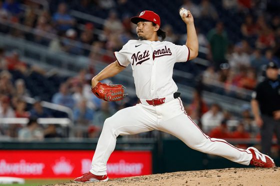 フィリーズ戦に登板したナショナルズ・小笠原慎之介【写真：ロイター】