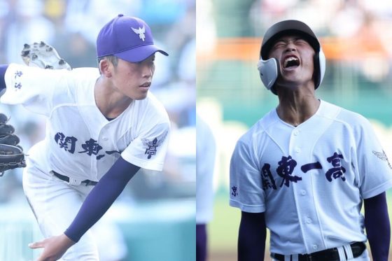 創成館に出場した関東第一・坂本慎太郎【写真：加治屋友輝】