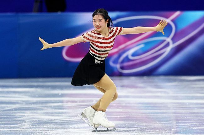 フィギュアスケート女子ショートプログラムで好演技を披露した中井亜美【写真：ロイター】