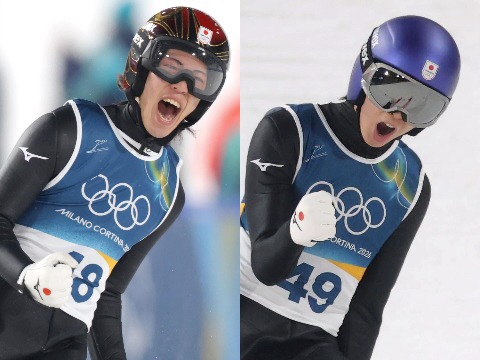 （左から）二階堂蓮、小林陵侑