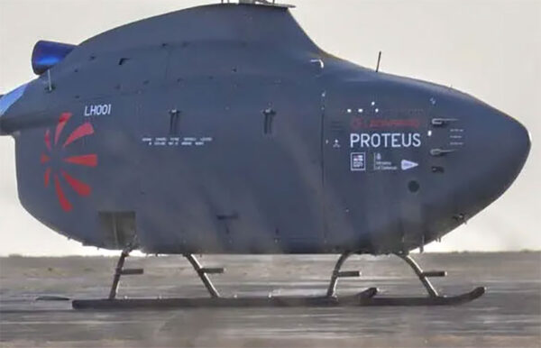 無人ヘリ「プロテウス」（画像：イギリス海軍）