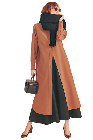 アウターよりメリットがある アウターのようなシャツワンピース Peachy ライブドアニュース