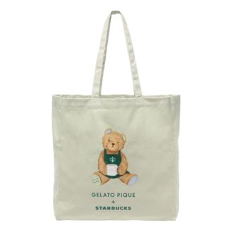 GELATO PIQUE + STARBUCKS ロングパンツ ソフトピンク gelato pique パウダーベア刺繍ボーダーロングパンツ ソフト