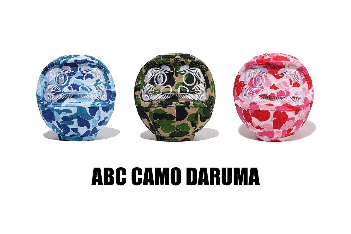 BAPE×ミカヅキショウテン、群馬高崎だるまをアート化「ABC CAMO DARUMA
