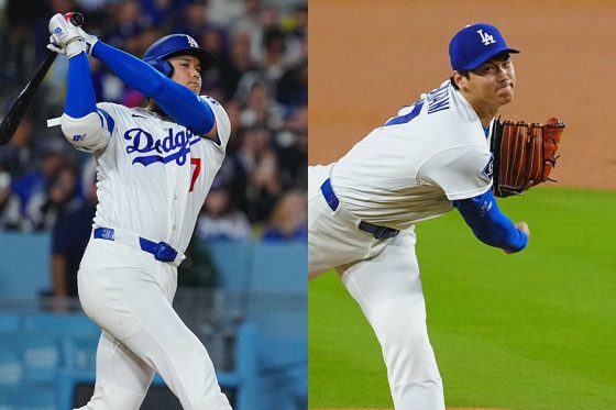 ガーディアンズ戦に投打二刀流で出場したドジャース・大谷翔平【写真:黒澤崇】