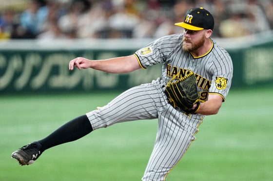 KBOとの契約が報じられた元阪神・ジェレミー・ビーズリー【写真：矢口亨】