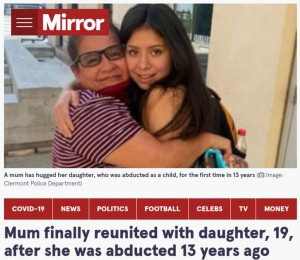 ���19�Фˤʤä�̼��14ǯ�֤�˺Ʋ�ʲ����ϡ�The Mirror��2021ǯ9��15���ա�Mum finally reunited with daughter, 19, after she was abducted 13 years ago�ס�Image: Clermont Police Department�ˡ٤Υ����꡼�󥷥�åȡ�