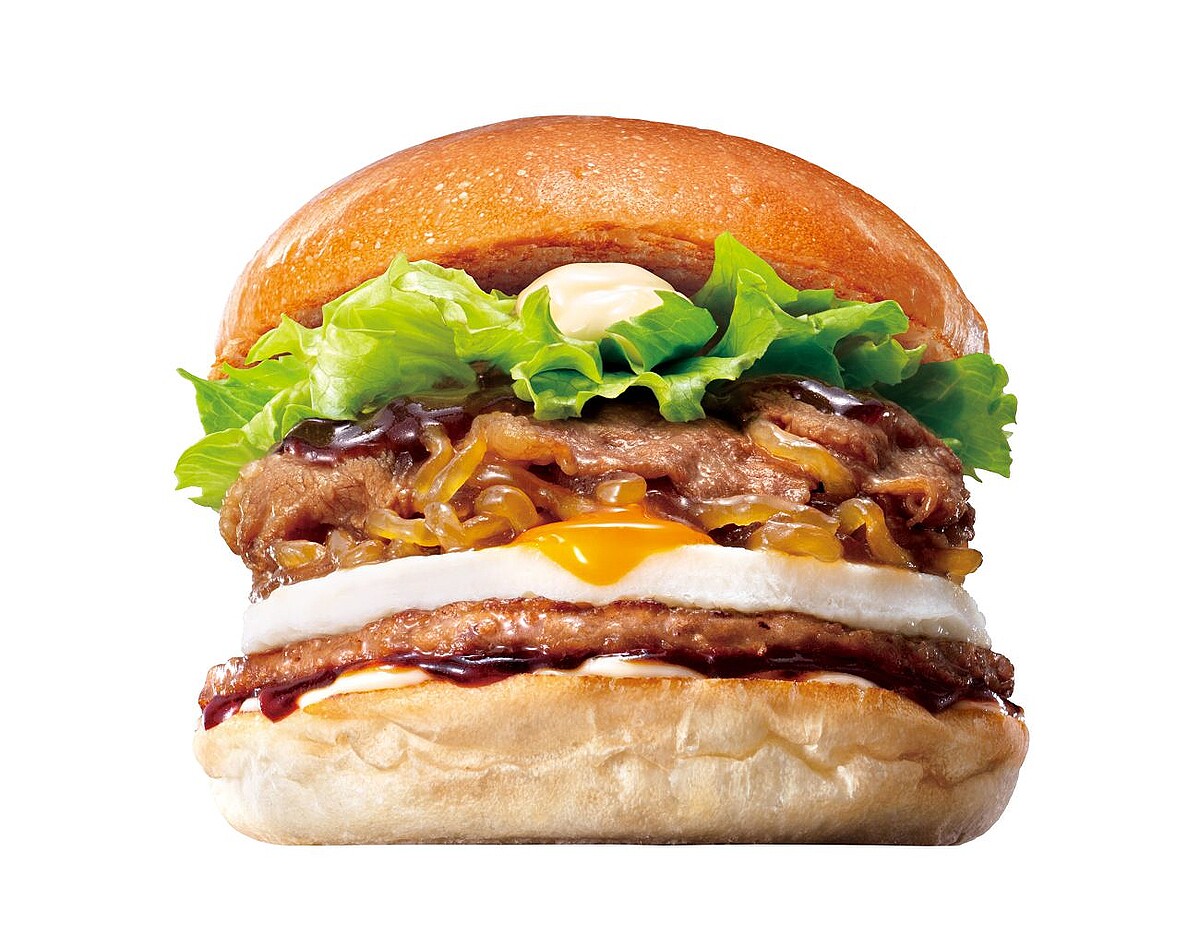 【ロッテリア】「とろたま牛すき焼きバーガー」発売　パティ2倍の「倍盛り」も登場