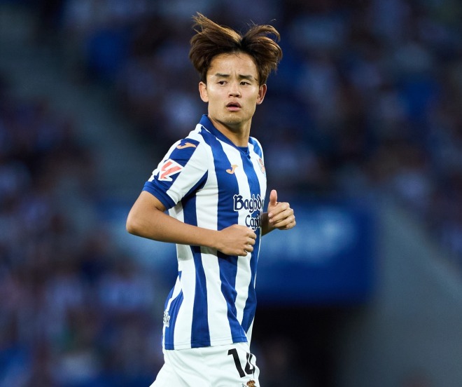エスパニョール戦で77分に投入された久保。(C)Getty Images