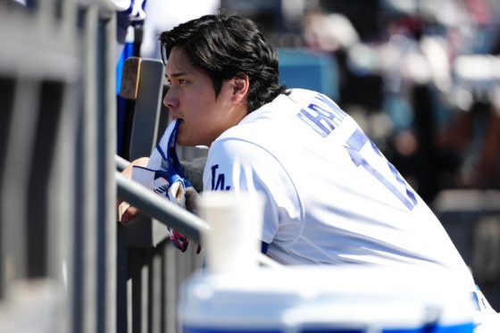 エンゼルス戦に出場したドジャース・大谷翔平【写真:黒澤崇】