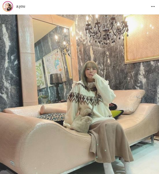 ロングニットフーディ　浜崎あゆみ着用 浜崎あゆみさん着用Days ピーチジョン ロングニットフーディー