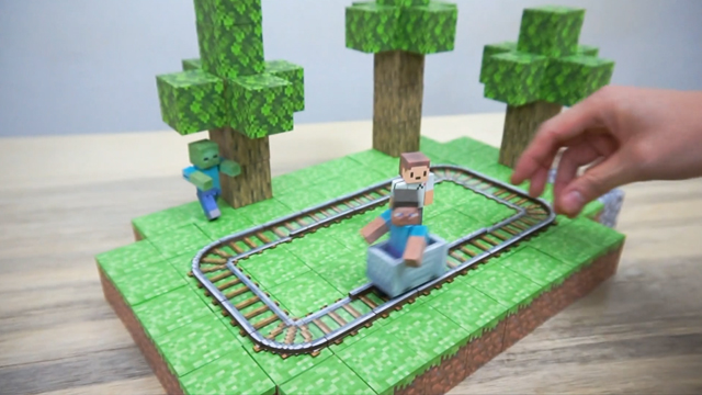 本当に動く Minecraft のトロッコをペーパークラフトで実現に成功 ライブドアニュース