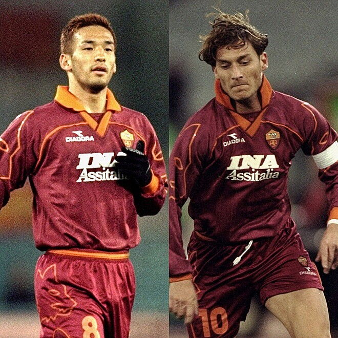 激アツ」ローマ時代の同僚トッティとヒデの再会にファン歓喜