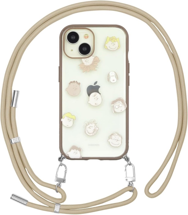 スマホの落下を防止、ファッショナブルに持ち運べる!スヌーピーデザインがかわいい【グルマンディーズ】のストラップ付きスマホケースがAmazonに ...