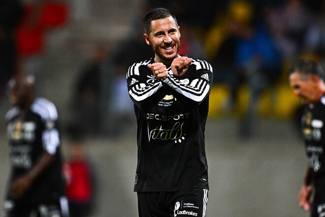 チャリティマッチに参加したアザール。(C)Getty Images