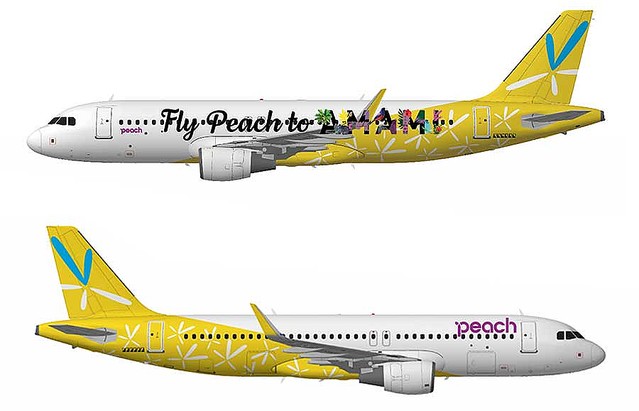 ピーチ 特別塗装機を運航 旧バニラエアの黄色いデザイン ライブドアニュース