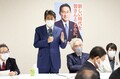 財政政策検討本部役員会で発言する安倍晋三元首相＝１日午後、東京・永田町の自民党本部（矢島康弘撮影）
