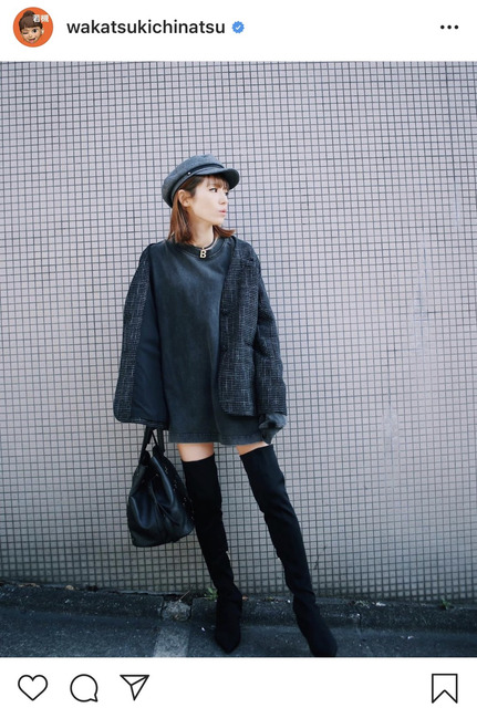 若槻千夏 寒さに負けず美脚披露 ほっそりとした 絶対領域 に注目集まる ライブドアニュース