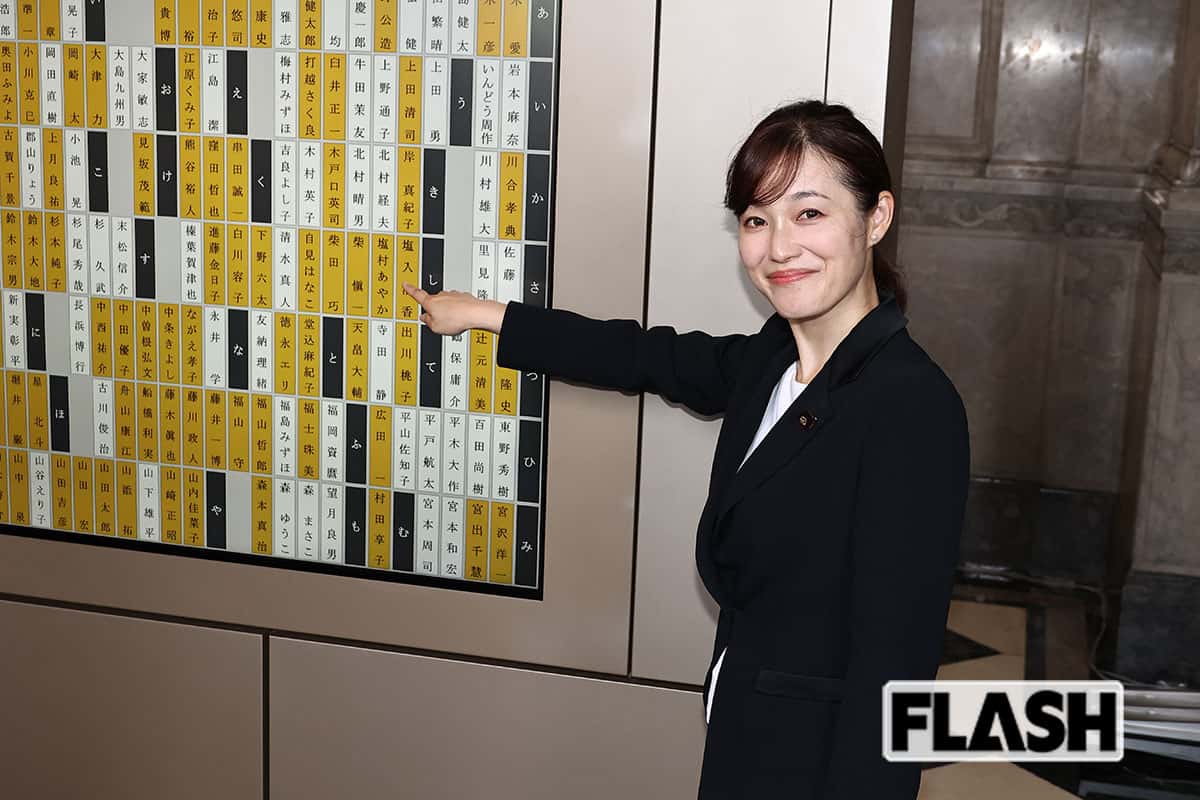  2025年8月1日、参院選挙後初めてとなる臨時国会が召集され、国会議事堂に初登院した参政党・塩入清香氏（写真・長谷川 新） 